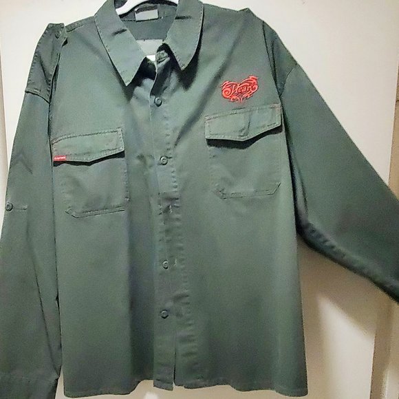 "Heart" Concert Jacket!  Dark Green Button Down Jacket, Size 2XL - Picture 1 of 8